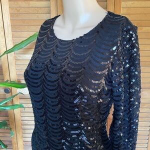 LULUS WOMENS SEQUIN DRESS SIZE L